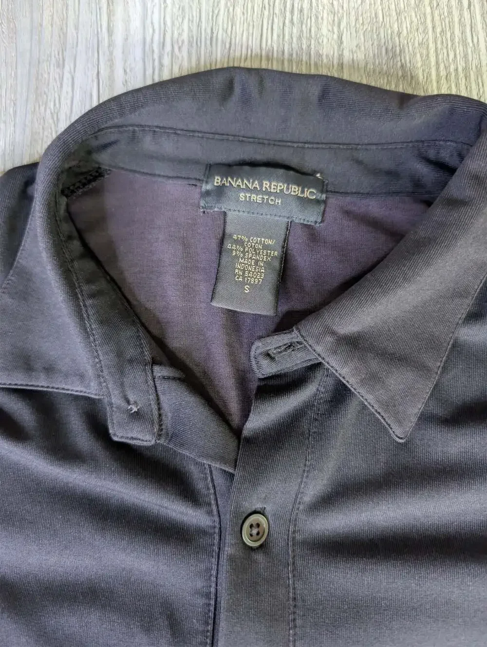 Banana Republic Stretch Men's Short Sleeve Button-Down Performance Shirt